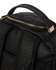 NOIR QUILT GOLD CHAIN SHARK BACKPACK (DLXV)